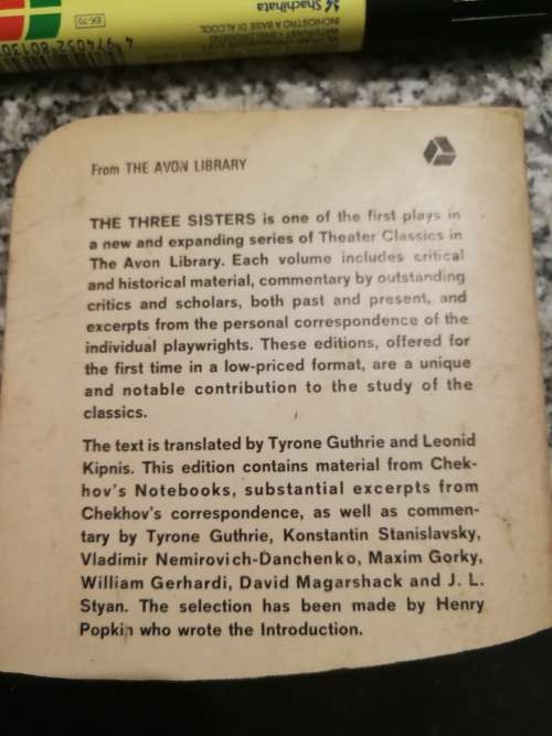 THE THREE SISTERS An Authoritative Text Edition of a Great Play ANTON CHEKHOV 1965