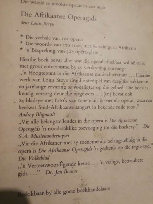 DIE AFRIKAANSE OPERETTEGIDS FRITS STEGMANN ( MUSIEK OPERA MUSIC )