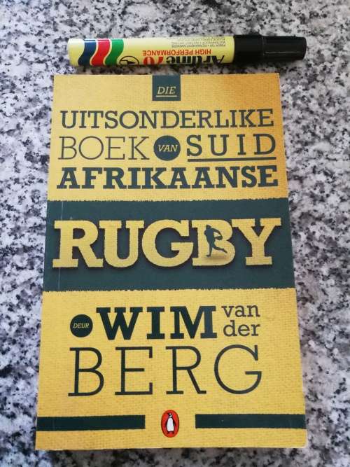 UITSONDERLIKE BOEK VAN SUID AFRIKAANSE RUGBY WIM van den BERG