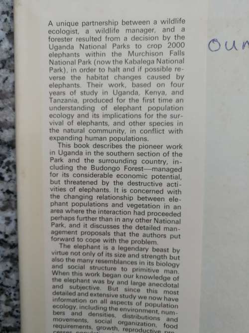 ELEPHANTS AND THEIR HABITATS The Ecology of Elephants in North Bunyoro Uganda R M LAWS I S C PARKER