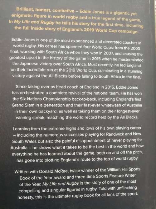 THE AUTOBIOGRAPHY EDDIE JONES MY LIFE AND RUGBY  (  includes England World Cup Story )