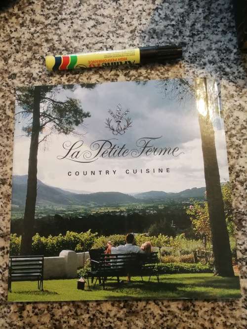 LA PETITE FERME COUNTRY CUISINE Recipe book SIGNED by CAROL and DENDY YOUNG Franschhoek Restaurant