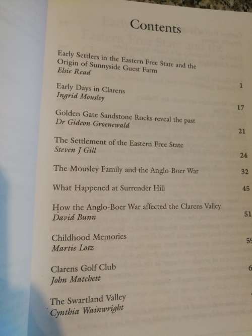 CLARENS ALL OUR YESTERDAYS AN Anecdotal History of the Clarens Valley