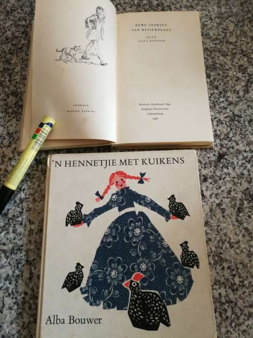 2 Boeke deur ALBA BOUWER `n HENNETJIE MET KUIKENS plus NUWE STORIES VAN RIVIERPLAAS