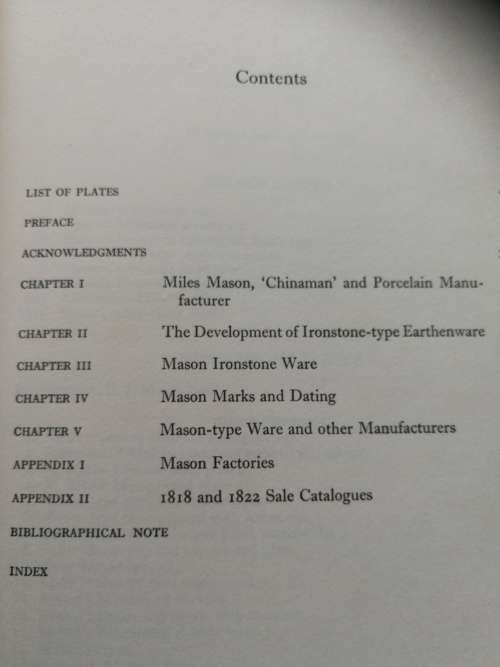THE ILLUSTRATED GUIDE TO MASON`S PATENT IRONSTONE CHINA  GEOFFREY A GODDEN ( NOTE CONDITION )