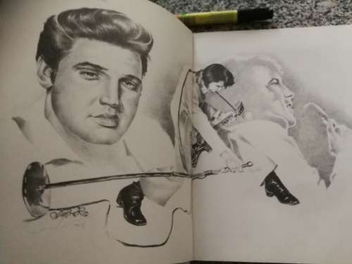 ELVIS PRESLEY SUDDENLY and GENTLY VISIONS OF ELVIS THROUGH THE ART OF BETTY HARPER ( drawings )