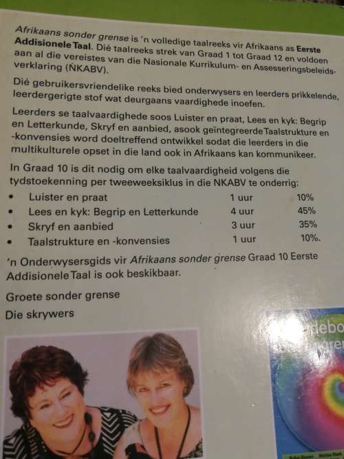 Afrikaans Sonder Grense: Graad 9 en 10: Handboek  ( Eerste Addisionele Taal ) 2 Boeke
