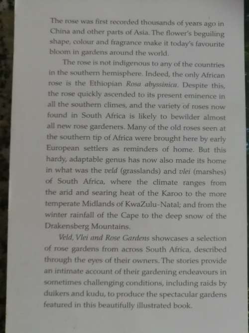 VELD VLEI & ROSE GARDENS Inspiration from South African Gardeners Ed. by SHEENAGH HARRIS & J KALLEY