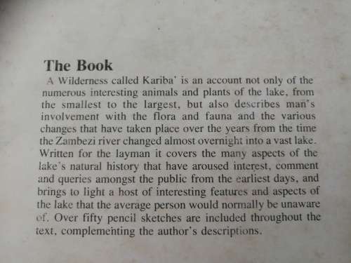 A WILDERNESS CALLED KARIBA  by DALE KENMUIR (Rhodesia Zimbabwe )