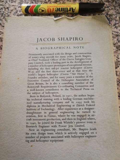 PRINCIPLES OF HELICOPTER ENGINEERING JACOB SHAPIRO   1955 ( aviation aircraft flight  )