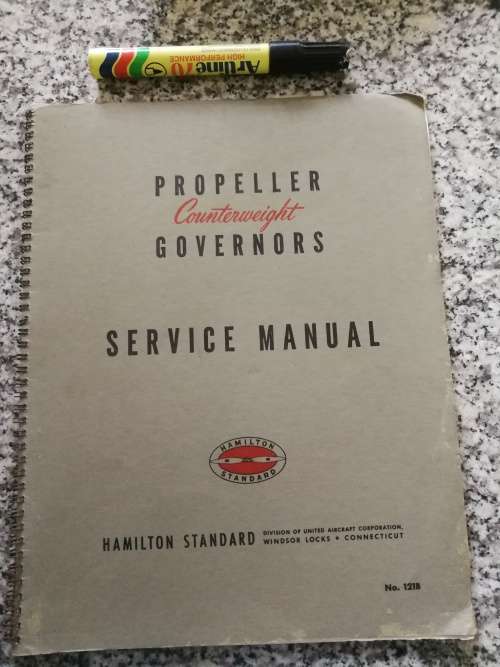 PROPELLER COUNTERWEIGHT GOVERNORS SERVICE MANUAL No 121B  ( 1954 ) ( aviation aircraft flight  )