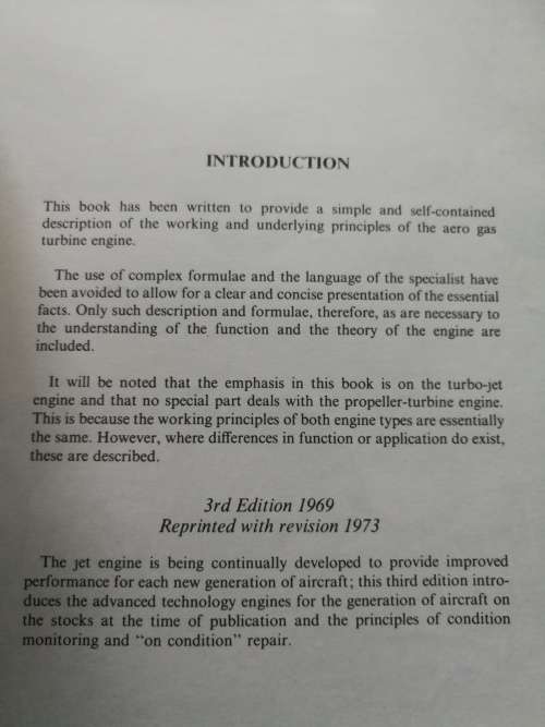 THE JET ENGINE ROLLS ROYCE LIMITED Revised Edition 1973 ( aviation aircraft flight  )