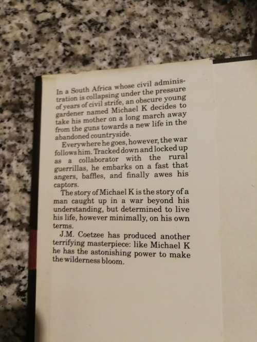 LIFE & TIMES OF MICHAEL K J M COETZEE Hardcover 1983