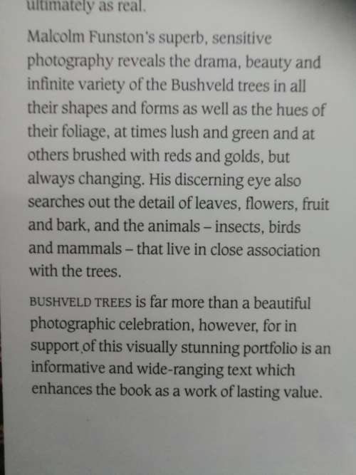 BUSHVELD TREES Lifeblood of the Transvaal Lowveld MALCOLM FUNSTON signed