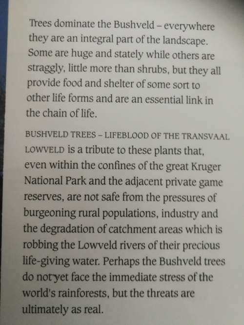 BUSHVELD TREES Lifeblood of the Transvaal Lowveld MALCOLM FUNSTON signed