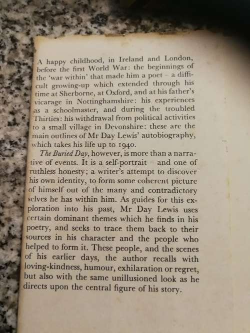 THE BURIED DAY C DAY LEWIS