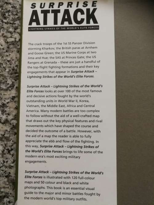 SURPRISE ATTACK Lightning Strikes of World`s Elite Forces PETER DARMAN ( incl 4 decisive actions S A