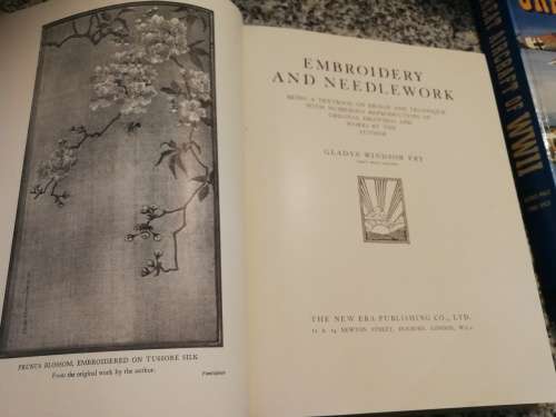 EMBROIDERY & NEEDLEWORK by GLADYS WIDSOR FRY Textbook on Design King`s Prize Designer sewing