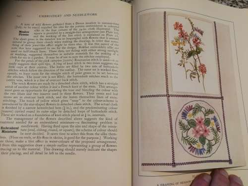 EMBROIDERY & NEEDLEWORK by GLADYS WIDSOR FRY Textbook on Design King`s Prize Designer sewing