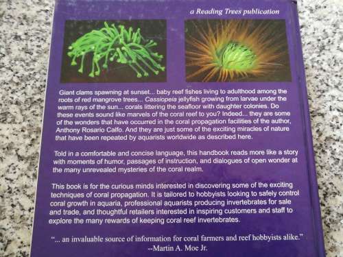 BOOK OF CORAL PROPAGATION Reef Gardening for Aquarists ANTHONY CALFO ( marine biology sea aquarium