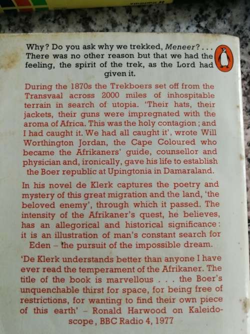 THE THIRSTLAND The Epic Tale of Courage and Endurance W A de KLERK Trekboers around 1870