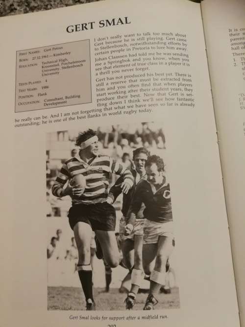 DOC CRAVAN`S TRIBUTE THE LEGENDS OF SPRINGBOK RUGBY 1889 - 1989 Editor K CLAYTON