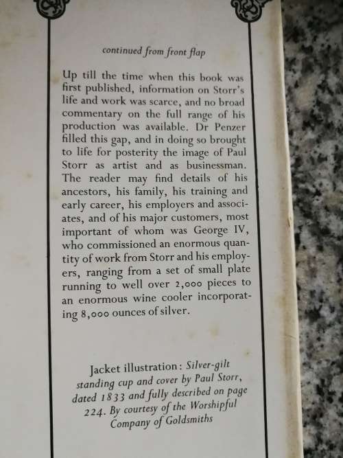 PAUL STORR SILVERSMITH AND GOLDSMITH 1771-1844 N M PENZER (Craftsman Regency Period England ) Silver