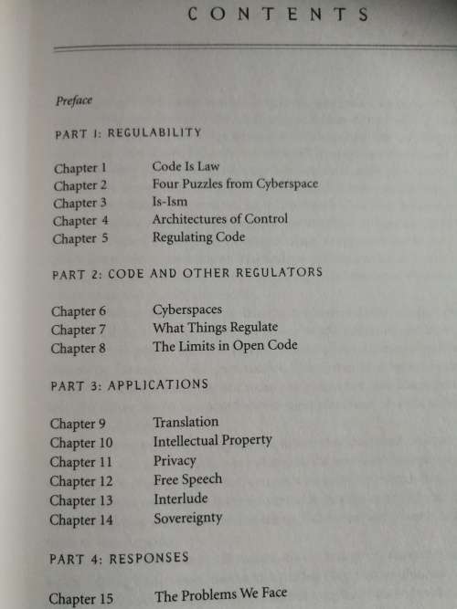 CODE AND OTHER LAWS OF CYBERSPACE LAWRENCE LESSIG  (  internet  computers computer )