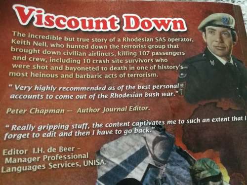 Signed VISCOUNT DOWN Complete Story Rhodesian Viscount Disasters told by a SAS Operator KEITH NELL