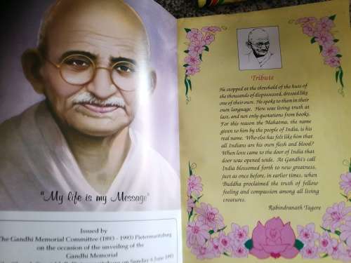 MAHATMA GANDHI CENTENARY Unveiling of the Gandhi Memorial 6 June 1993 Pietermaritzburg