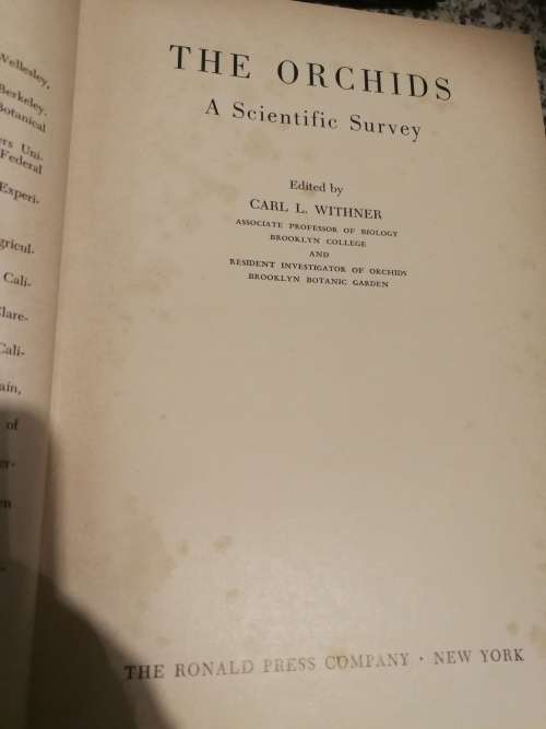 THE ORCHIDS A SCIENTIFIC SURVEY CARL L WITHNER  ORCHID Plants Botany