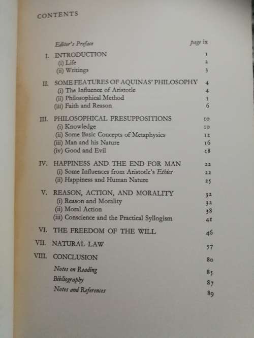 D J O`CONNOR AQUINAS and NATURAL LAW New Studies in Ethics  1967/ 68