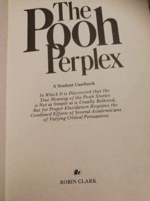 THE POOH PERPLEX FREDERICK C CREWS A Student Casebook