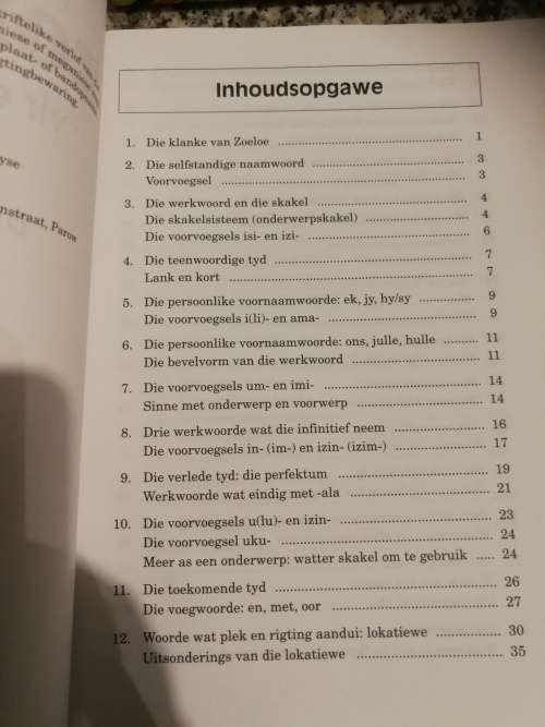 ZOELOE VIR ELKE DAG I H R KILIAN  An Afrikaans book on learning and speaking ZULU