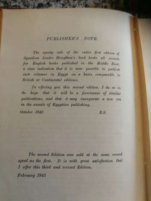 THEY FLEW THROUGH SAND GEORGE W HOUGHTON Squadron Leader The Notes of a RAF Officer Western Desert