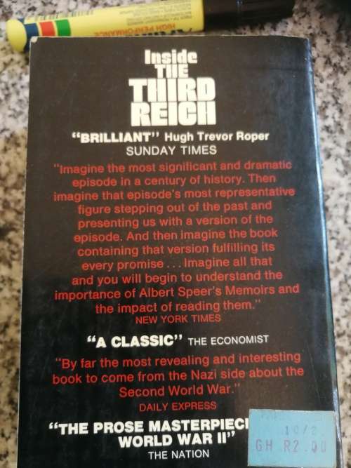 INSIDE THE THIRD REICH ALBERT SPEER A Definitive account of Nazi Germany Hitler`s Armaments Minister