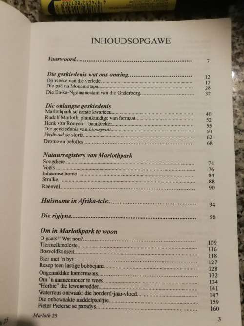 MARLOTH 1977 - 2002 25 JACQUES de VILLIERS English and Afrikaans