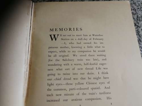 MEMORIES  by JOHN GALSWORTHY Illustrated MAUD EARL WILLIAM HEINEMANN  1926