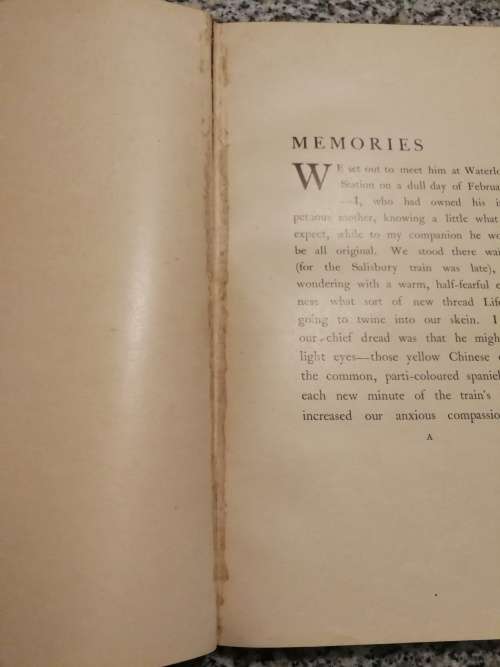 MEMORIES  by JOHN GALSWORTHY Illustrated MAUD EARL WILLIAM HEINEMANN  1926