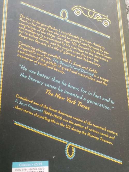 F SCOTT FITZGERALD THE BEAUTIFUL AND DAMED