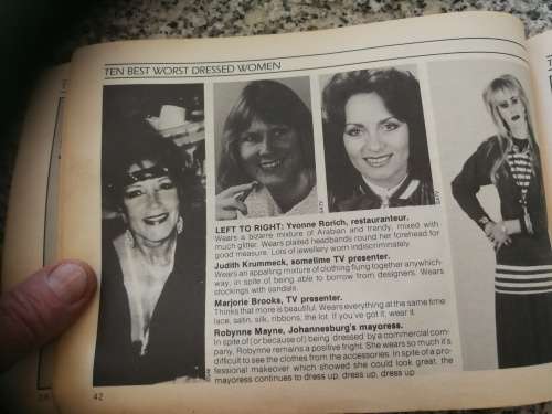 SOUTH AFRICAN`S TEN BEST JENNIFER CRWYS-WILLIAMS 1987 (  South African large and small events )