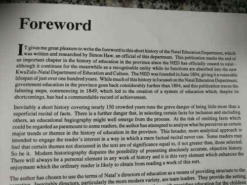 TAKING STOCK THE NATAL EDUCATION DEPARTMENT BESTEKOPNAME Die Natalse Onderwys 1995  history schools