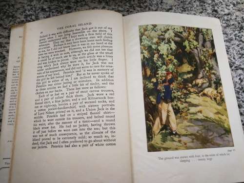 THE CORAL ISLAND R M BALLANTYNE with 8 illustrations in colour J M DENT & SONS LTD Reprint 1967