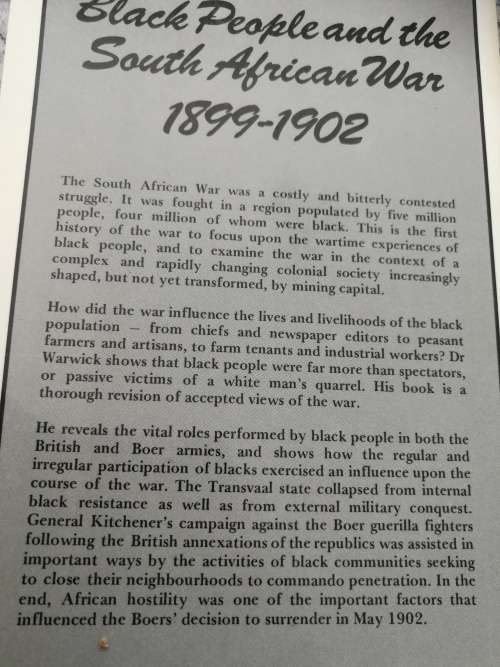 BLACK PEOPLE AND THE SOUTH AFRICAN WAR 1899-1902 PETER WARWICK  (  Boer War )