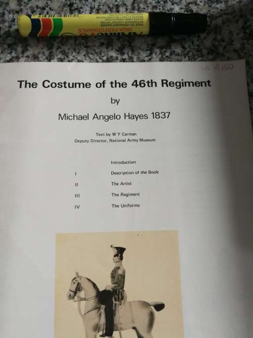 THE COSTUME OF THE 46th REGIMENT  by MICHAEL ANGELO HAYES 1837