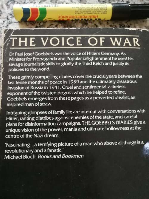 THE GOEBBELS DIARIES 1939-1941 historic journal of a Nazi war leader Translated & ed. by FRED TAYLOR