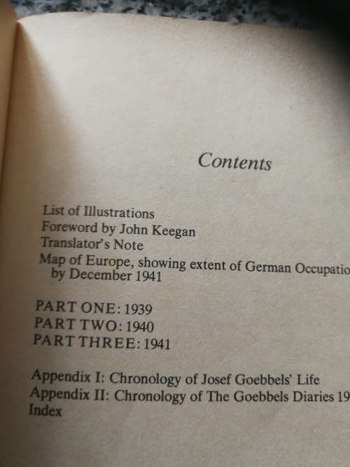 THE GOEBBELS DIARIES 1939-1941 historic journal of a Nazi war leader Translated & ed. by FRED TAYLOR
