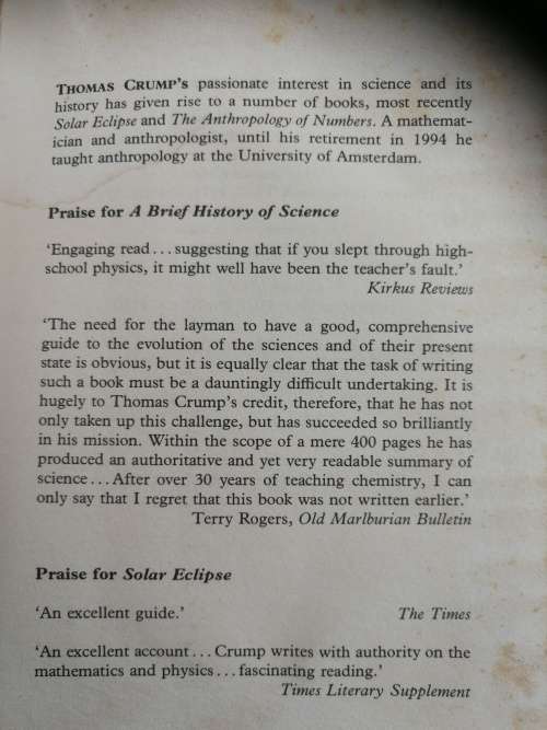 A BRIEF HISTORY OF SCIENCE Seen through the Development of Scientific Instruments THOMAS CRUMP