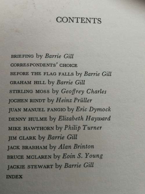 MOTOR RACING The Grand Prix Greats edited by BARRIE GILL 1972