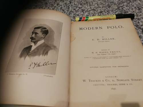 MODERN POLO  by E D MILLER  edited by M H Hayes 1896 ( horses horse riding )